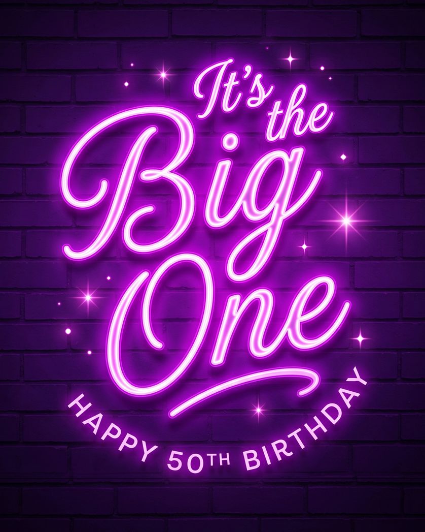 Card design "Big Birthday - group milestone ecard"