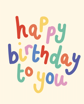 Use Round words - group birthday ecard