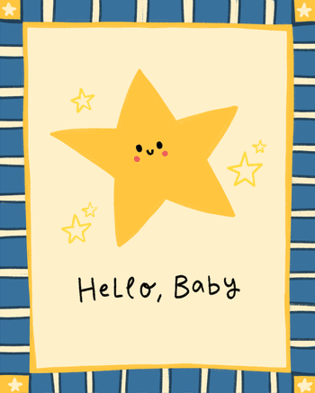 Use Little star - group baby ecard