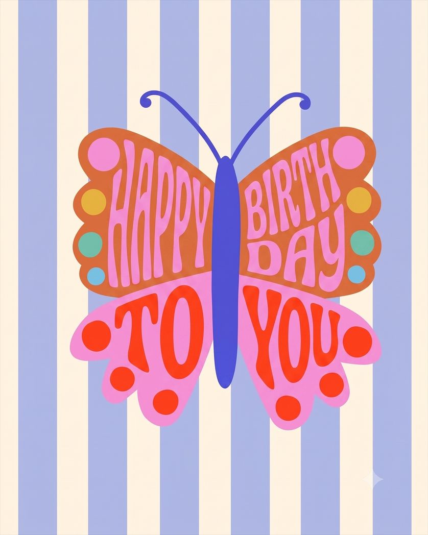 Card design "Birthday Butterfly"