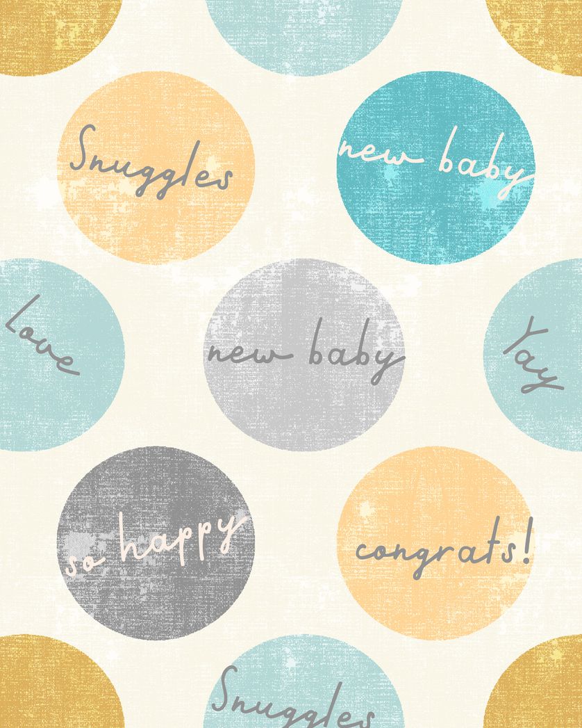 Card design "Dotty daydream - group baby ecard"