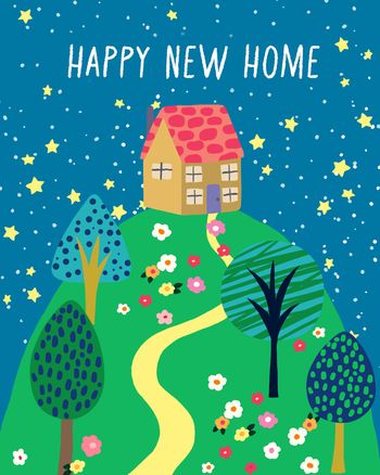 Use Starry night - group new home ecard