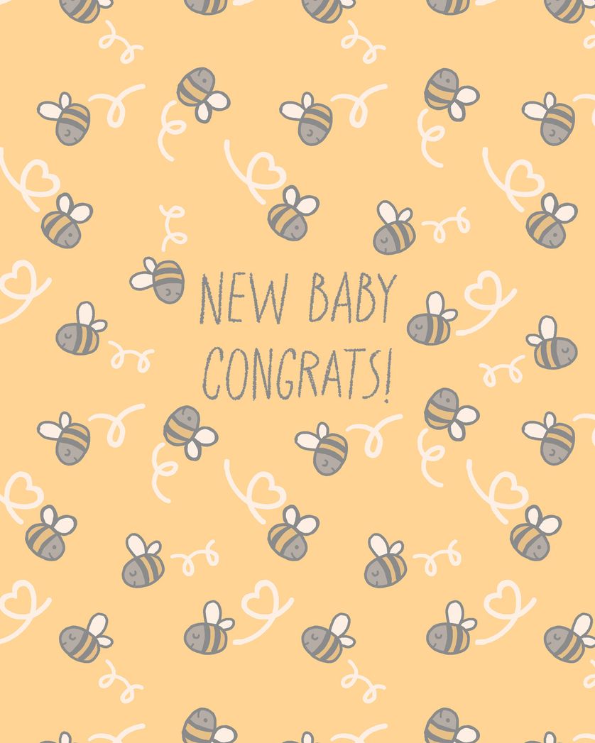 Card design "Bay-bees - group baby ecard"