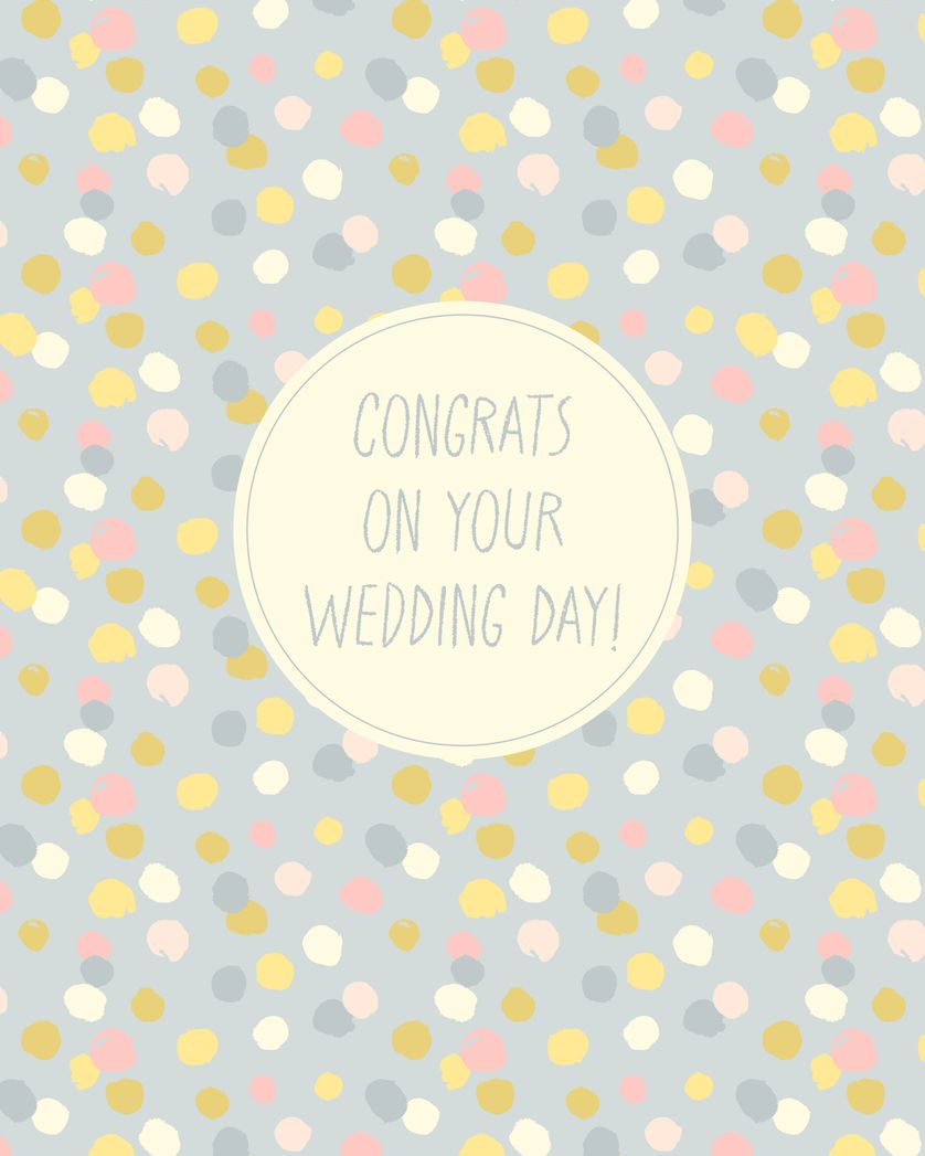 Card design "Confetti - group wedding ecard"