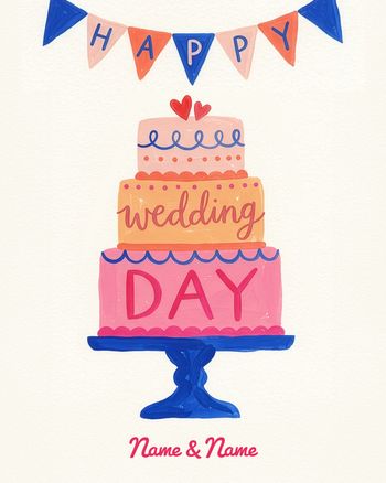 Use Pretty tiers - group wedding ecard