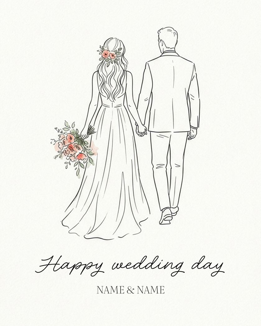Card design "Wedding lines - group eacrd"