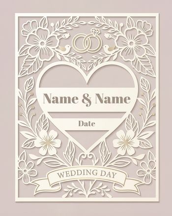 Use Lasercut - group wedding ecard
