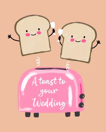 Use Wedding toast - group wedding ecard