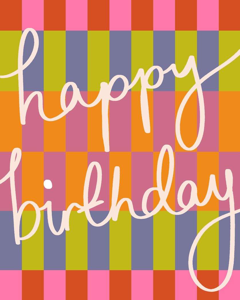 Card design "Groovy - group birthday ecard"