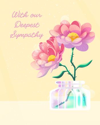 Use Blossom buds - group sympathy ecard