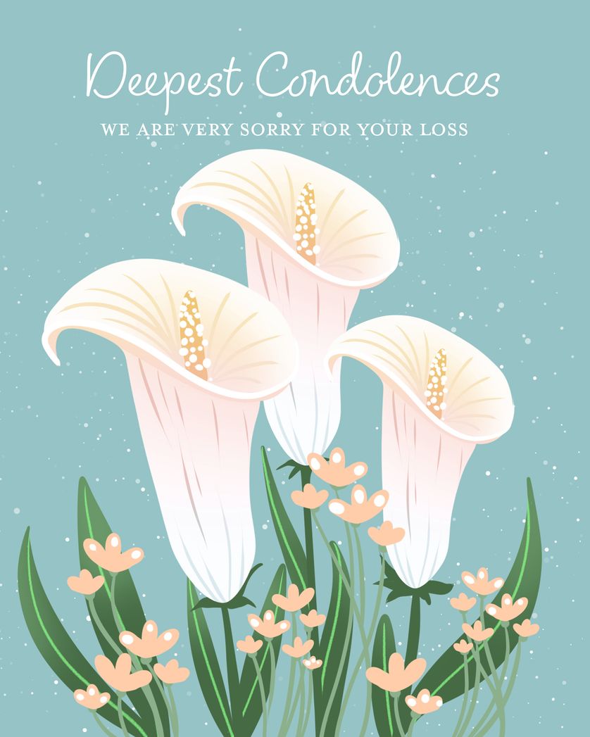 Card design "Lily tribute - group sympathy ecard"