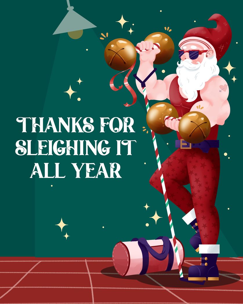 Card design "Shredded santa - group christmas ecard"