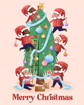 Use Little helpers - group christmas ecard