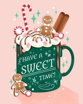 Use Christmas Drink - group festive ecard