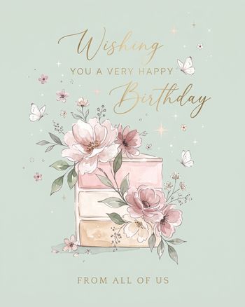 Use Classic cake - group christmas ecard