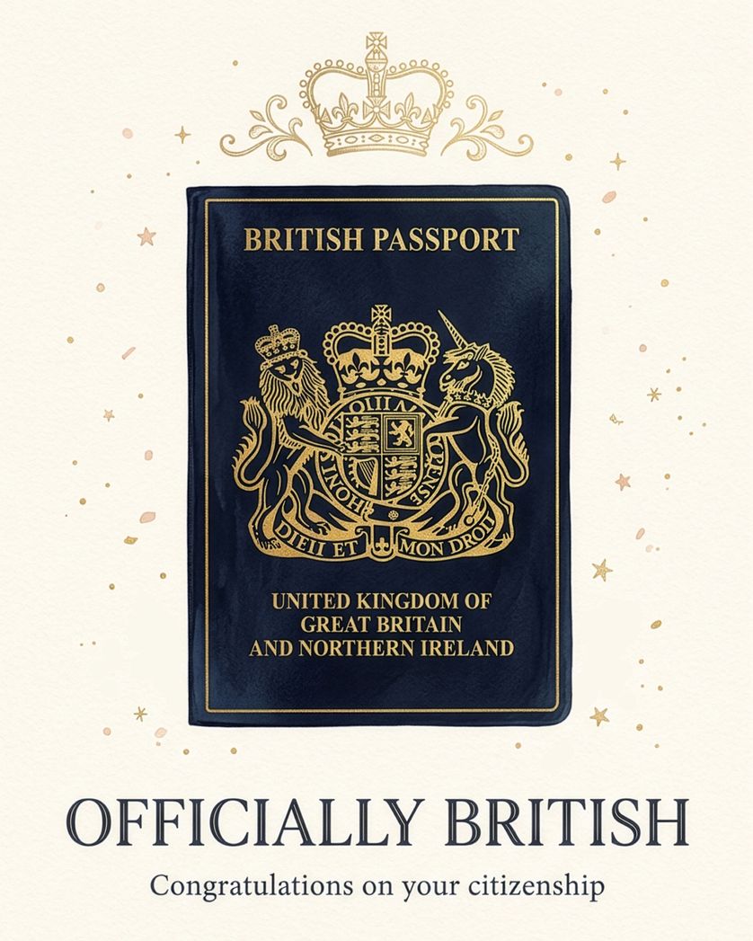 Card design "Passport Control - group UK citizen ecard"