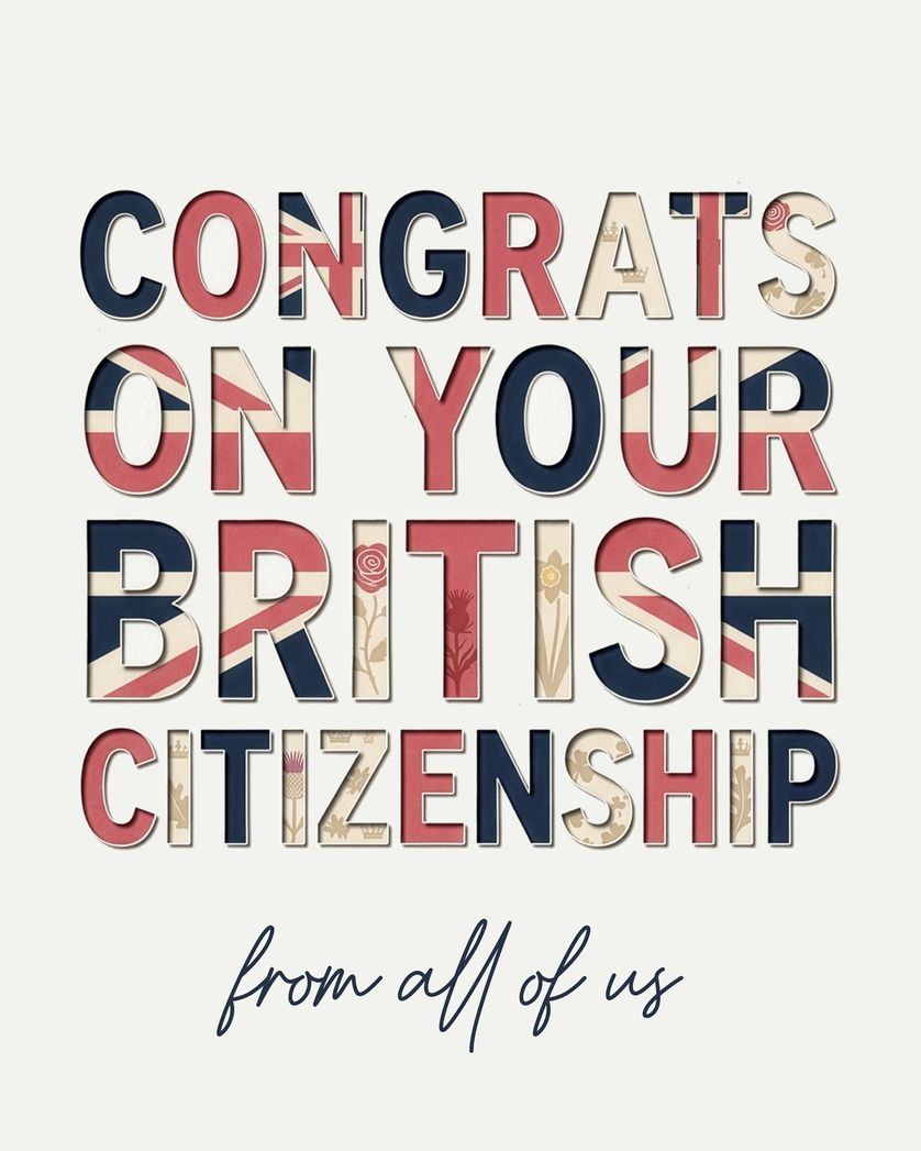 Card design "Union words - group UK citizen ecard"
