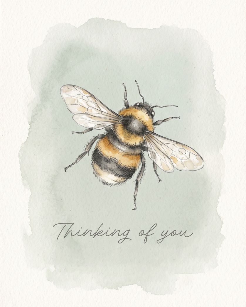 Card design "Bumble bee - group thoughts card"