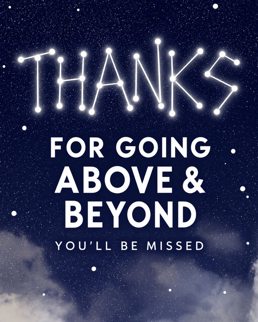 Card design "Constellation - group leaving ecard"