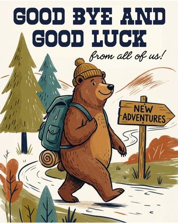 Use Bear adventure - group leaving ecard