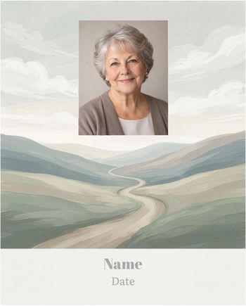 Use Rolling hills - group memorial ecard
