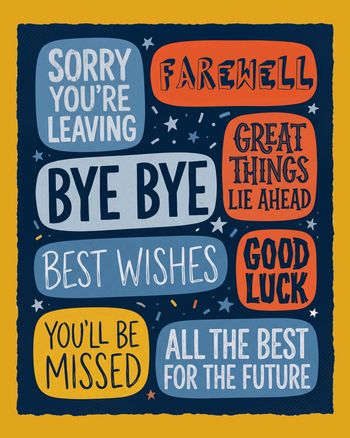 Use So many goodbyes - group leaving ecard