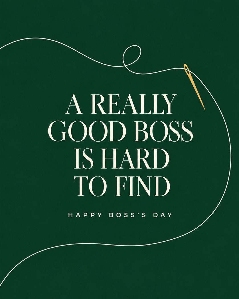 Card design "Needle in haystack - group boss ecard"