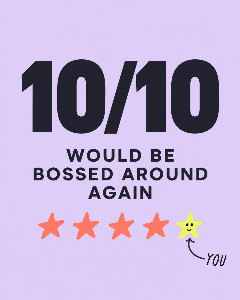 Card design "5 star boss - group boss ecard"