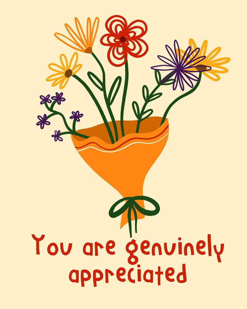 Card design "Appreciate you - group boss ecard"