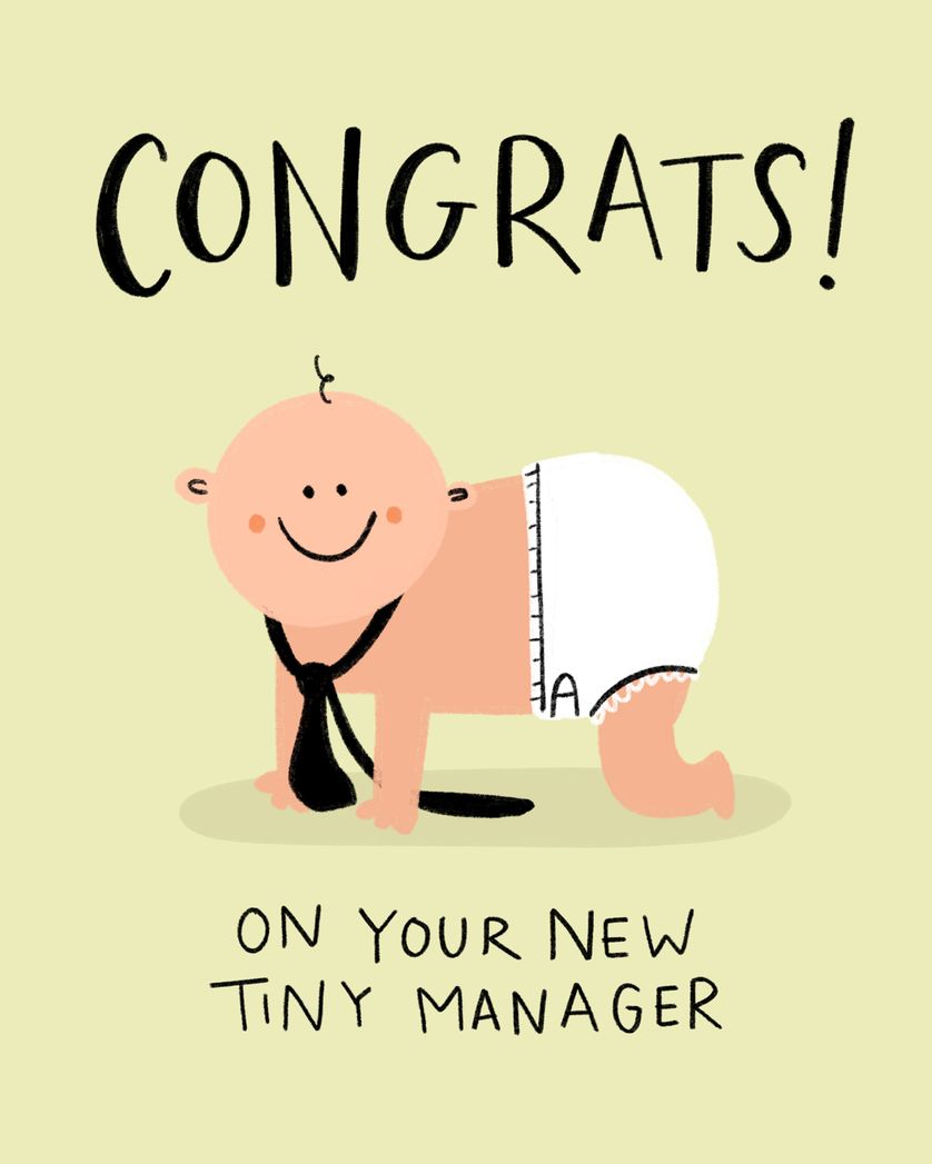 Card design "Boss baby - group baby ecard"