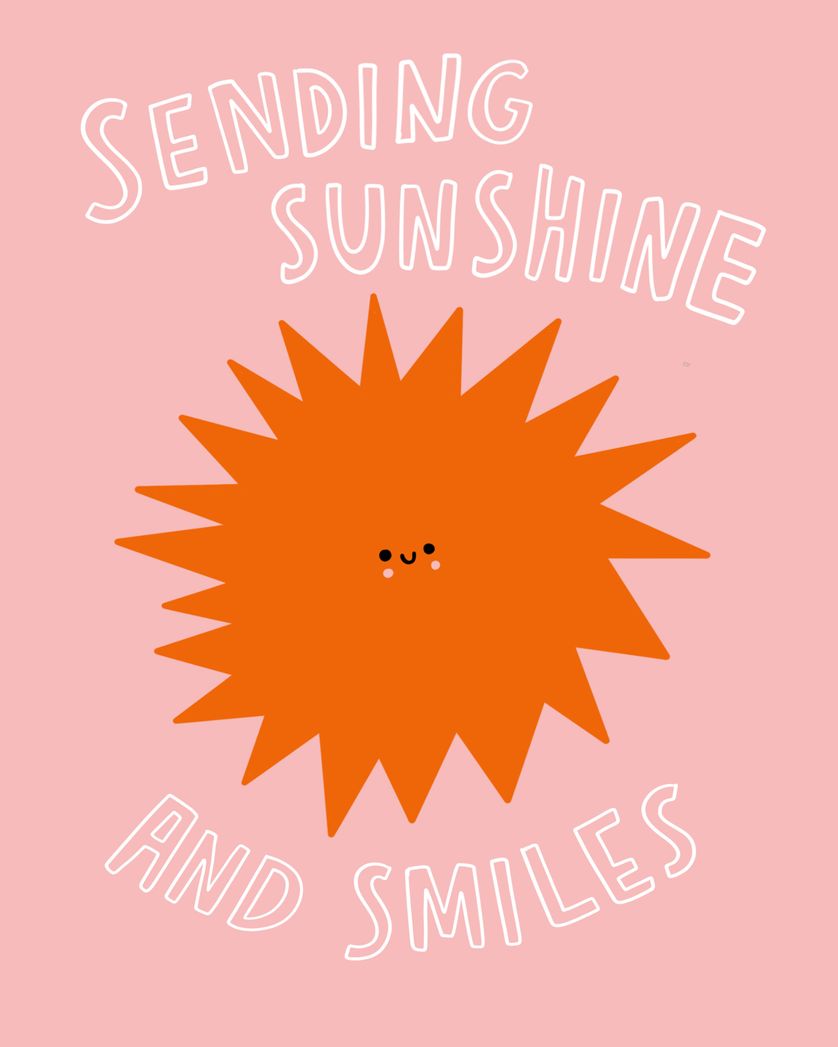 Card design "Sunny days - group thinking of you ecard"