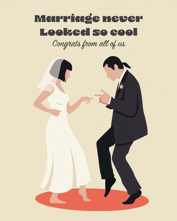 Use Teenage wedding - group wedding ecard