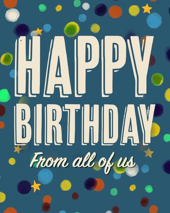 Use Dotty - group birthday ecard
