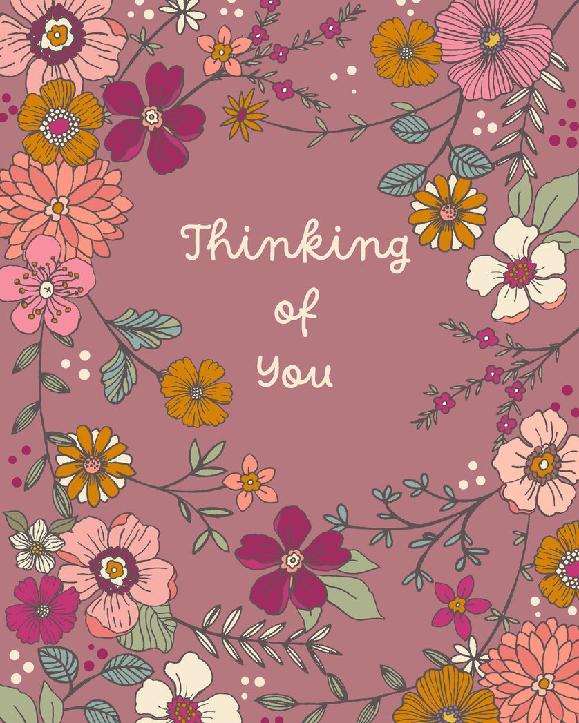 Card design "Purple hues - group thinking ecard"