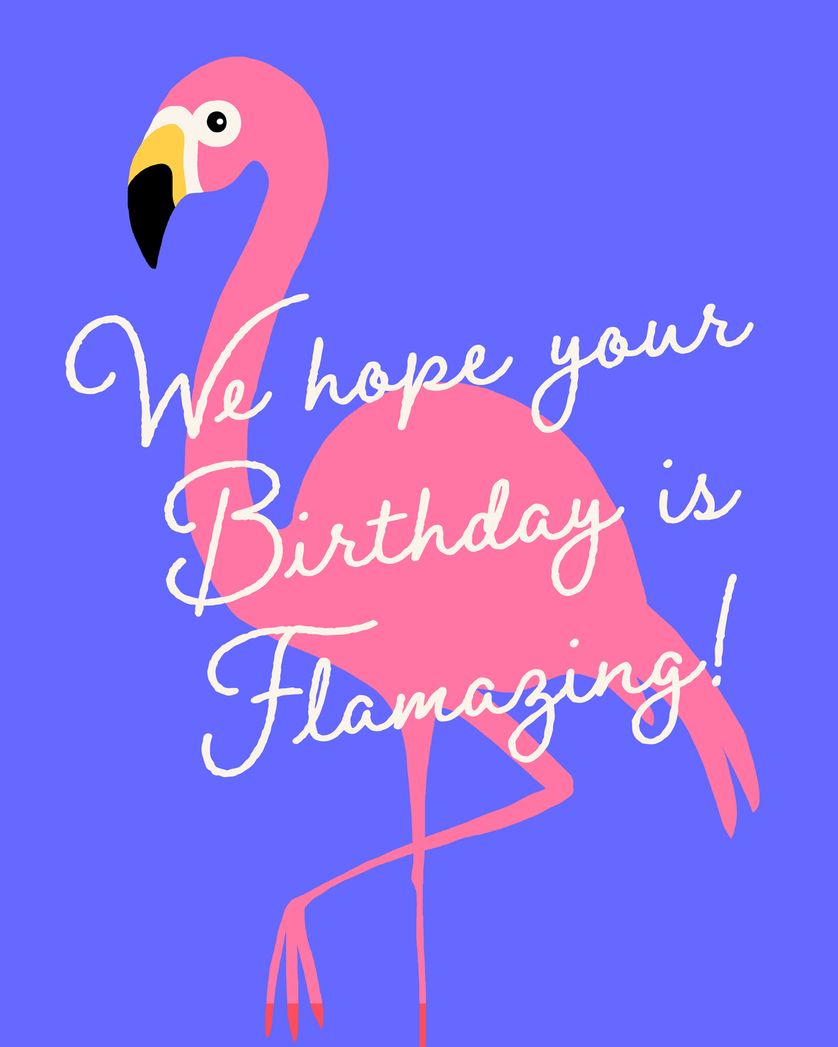 Card design "Flamazing - group birthday ecard"