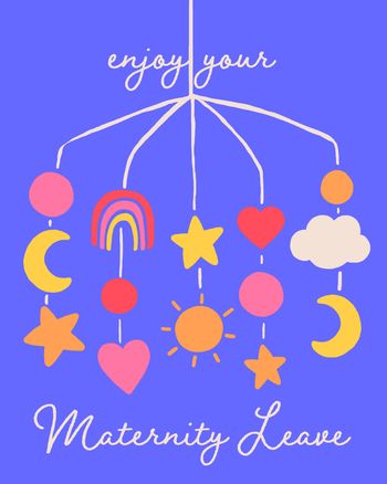 Use Mobile mat leave - group baby ecard