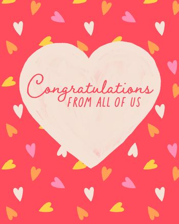Use Hearty congrats - group wedding ecard