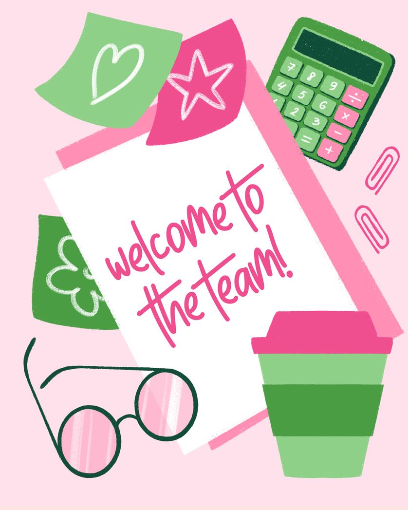 Card design "Welcome pack - group ecard"