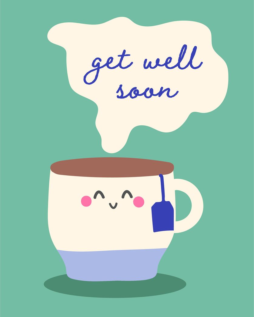 Card design "Healing Tea - group get well ecard"