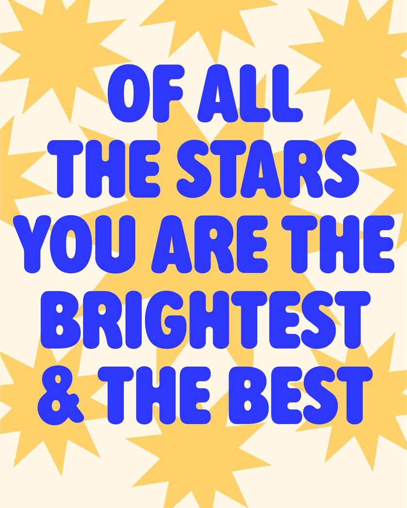 Card design "Superstar - group great job ecard"