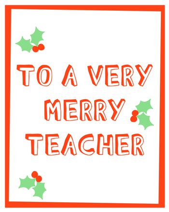 Use Merry teacher - group festive ecard