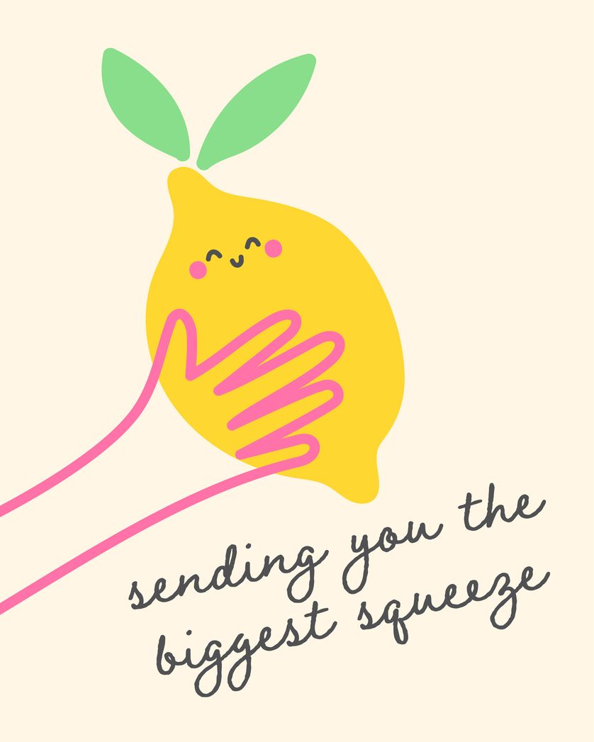Card design "Life gives you lemons - group thinking ecard"