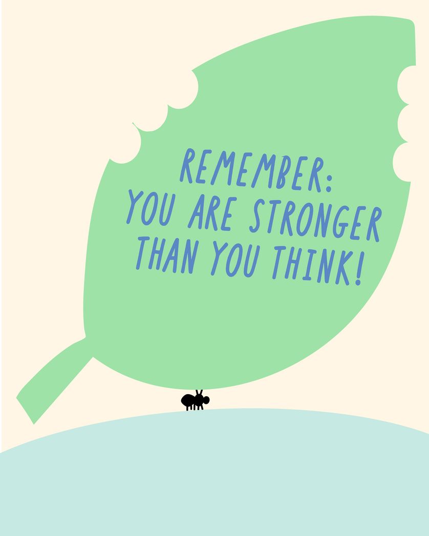 Card design "Super ant - group thinking ecard"