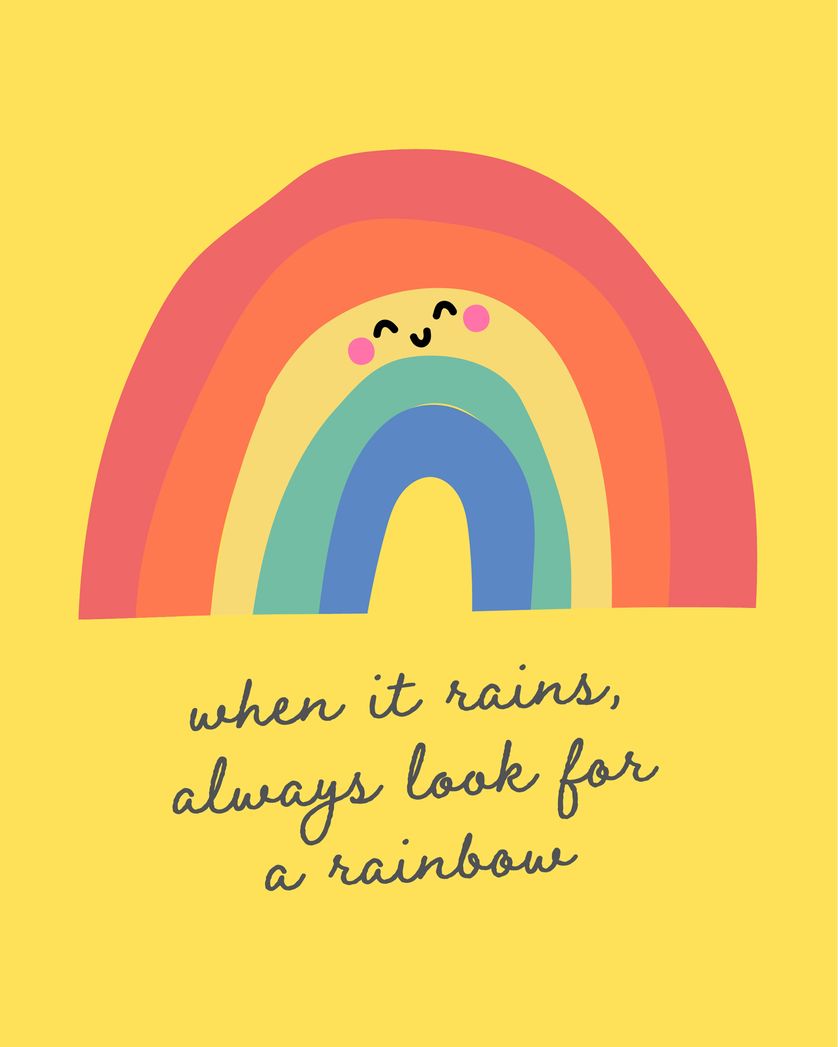 Card design "Rainbow bright - group thinking ecard"