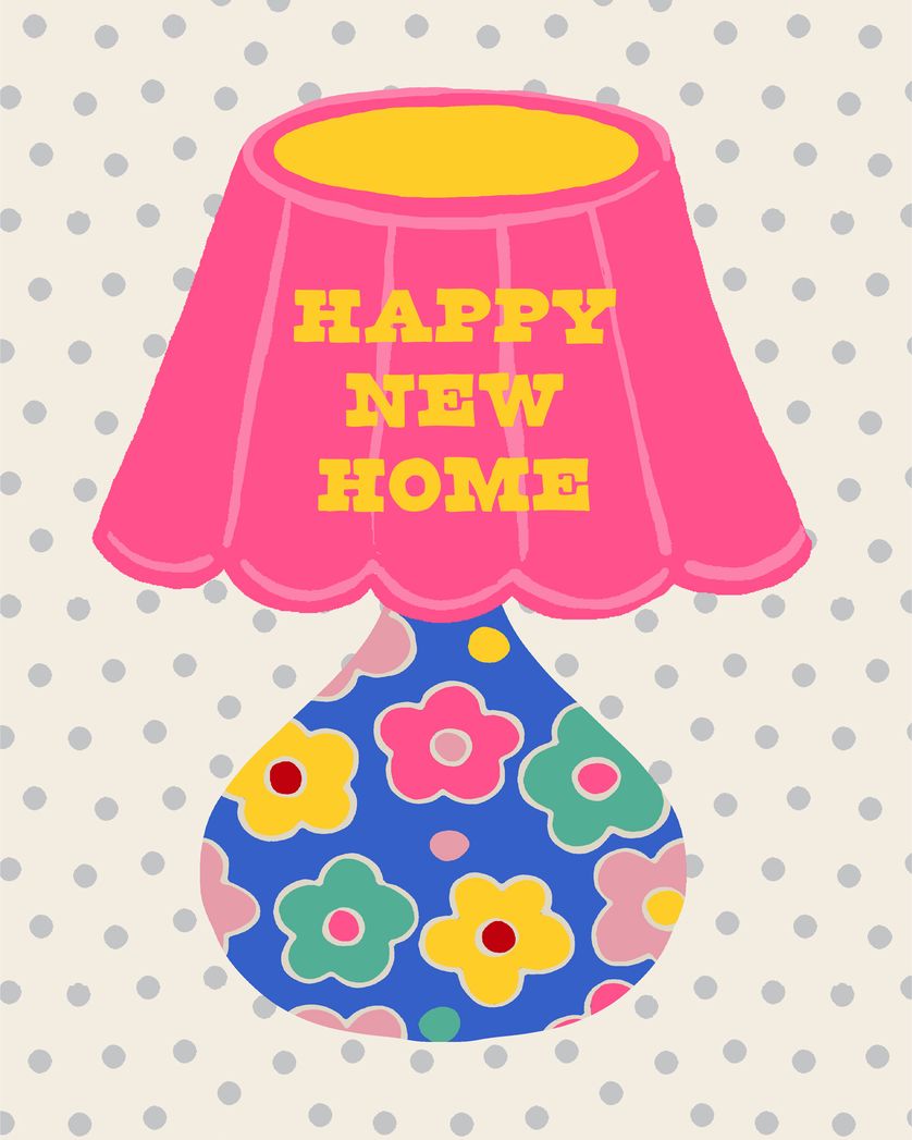 Card design "Lamp Light - group home ecard"