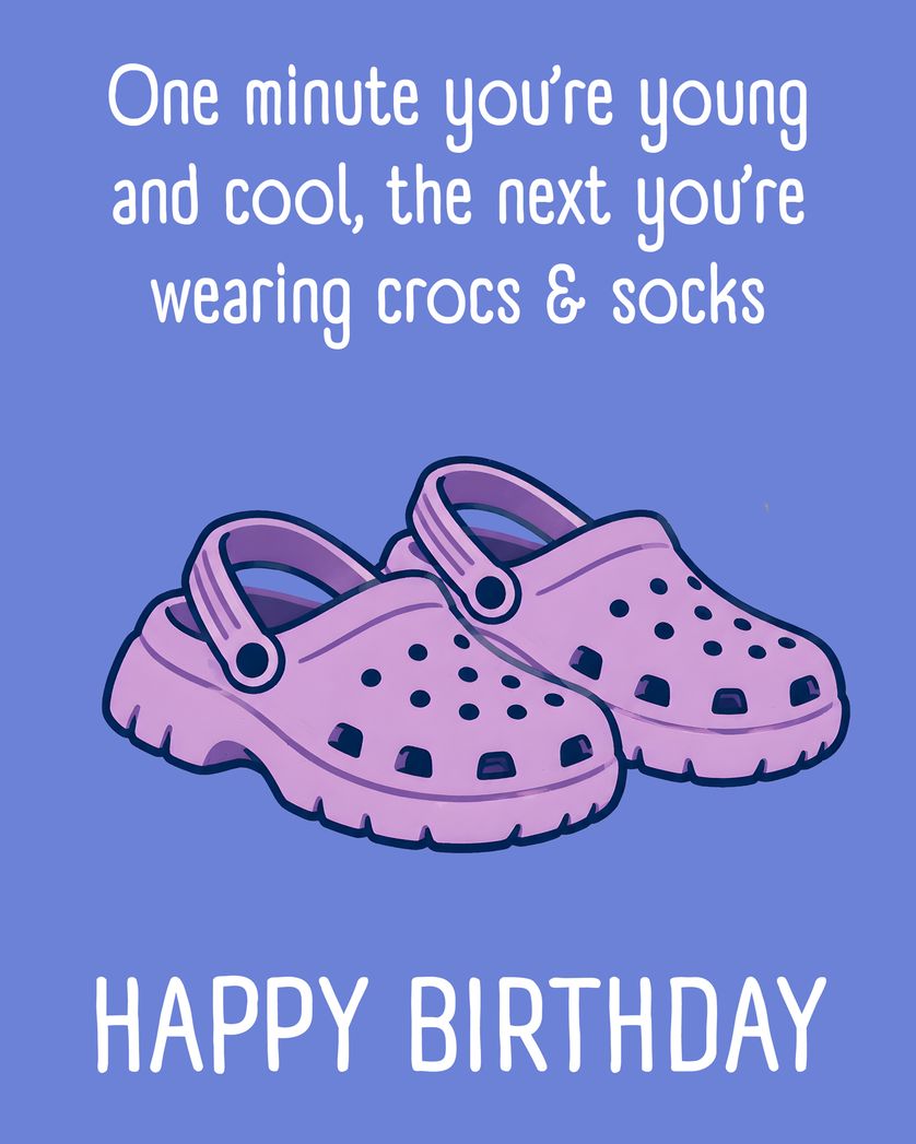 Card design "Croc shock - group birthday ecard"