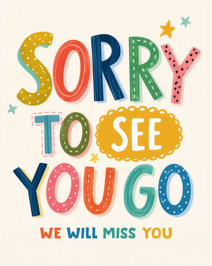 Card design "Scrappy words - group leaving ecard"