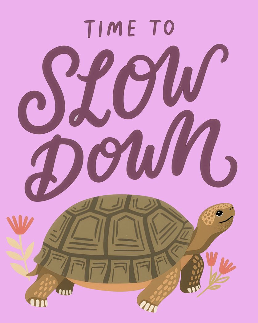 Card design " Tortoise time - group retirement ecard"